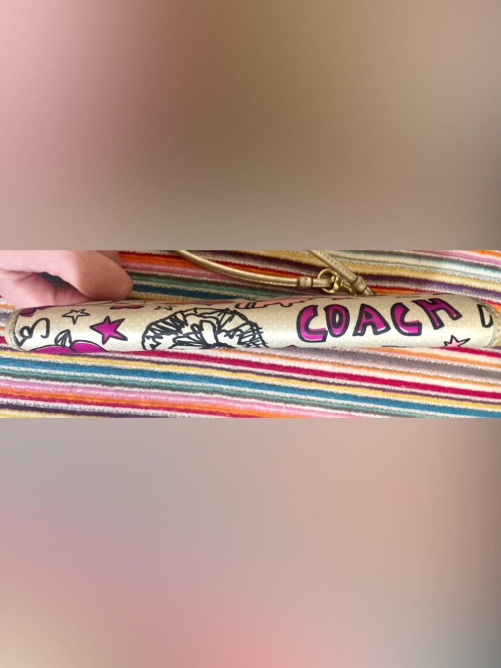 Vintage Coach Poppy Kyra Floral Graffiti Sateen Wallet Wristlet Y2K Rare - Picture 8 of 16